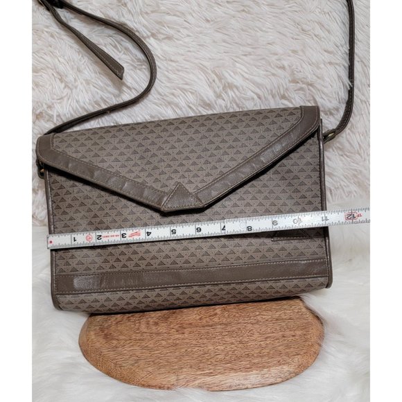 Vintage Liz Claiborn 80's Triangle Geometric Print Envelope Crossbody Handbag - Picture 6 of 10